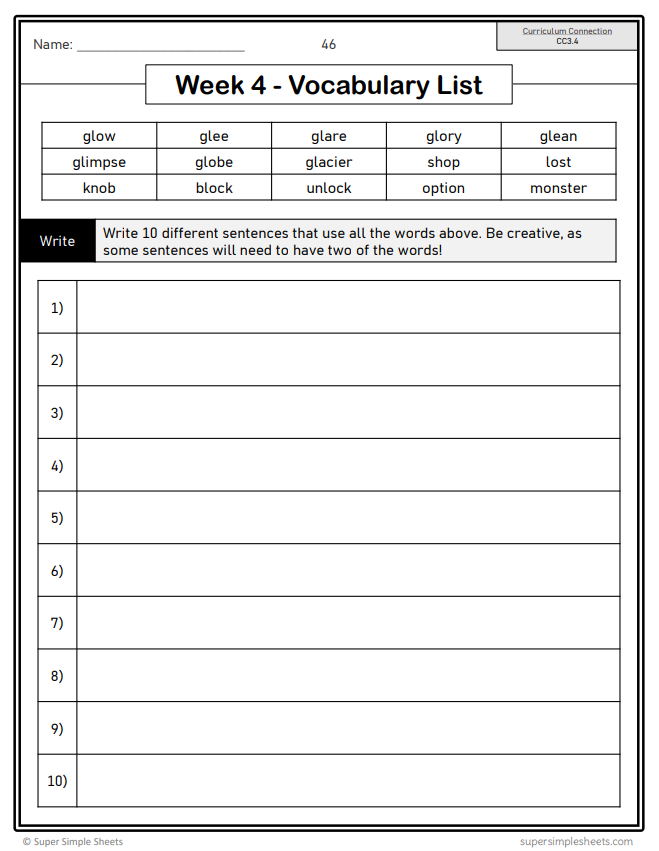 Grade 3 - Conventions & Vocabulary - Saskatchewan Language - Lesson/Work Bundle