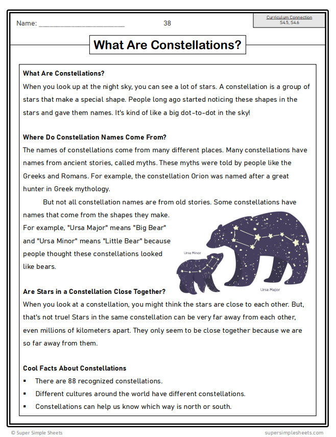 Grade 4 - Space Unit - Alberta Science - Lesson/Workbook Bundle