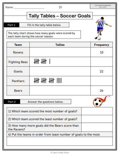 Grade 1 - Data Literacy and Probability - Ontario Math - Lesson/Workbook Bundle