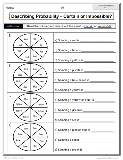 Grade 2 - Data Literacy and Probability - Ontario Math - Lesson/Workbook Bundle