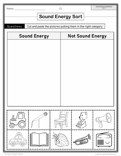 Grade 2 - Energy - Light and Sound - Alberta Science - Lesson/Workbook Bundle