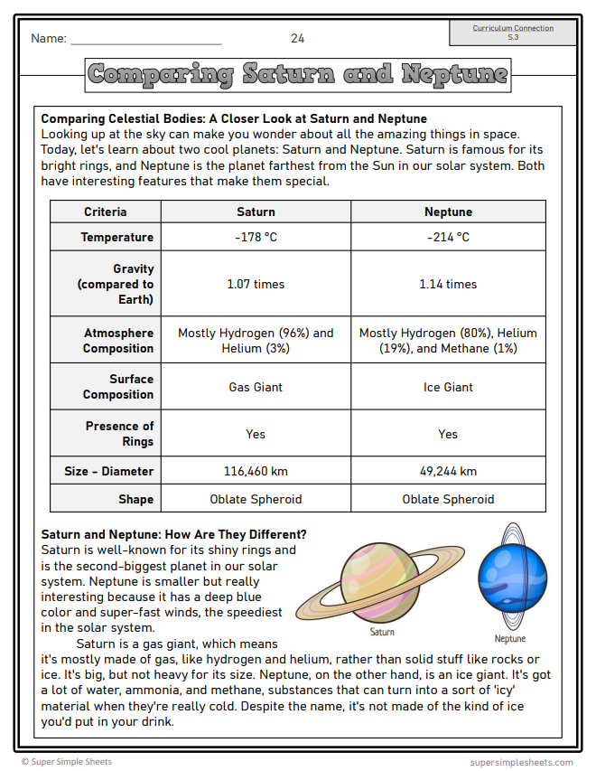 Grade 6 - Space Unit - Alberta Science - Lesson/Workbook Bundle