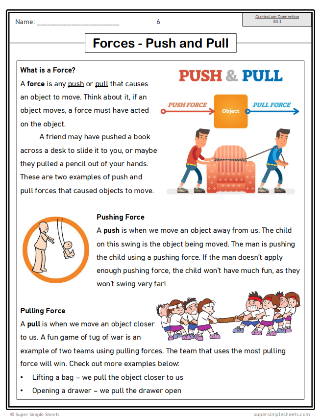 Grade 3 - Energy Forces - Alberta Science - Lesson/Workbook Bundle