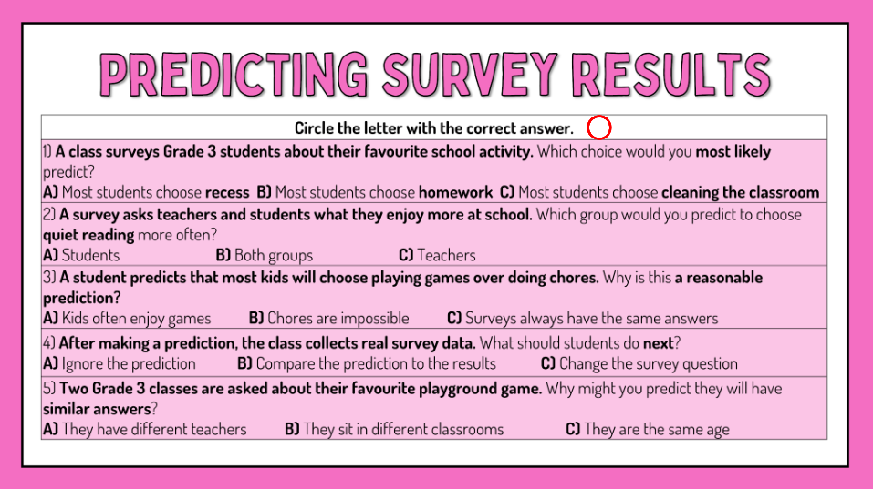 Grade 3 - Data Literacy and Probability - Ontario Math - Lesson/Workbook Bundle