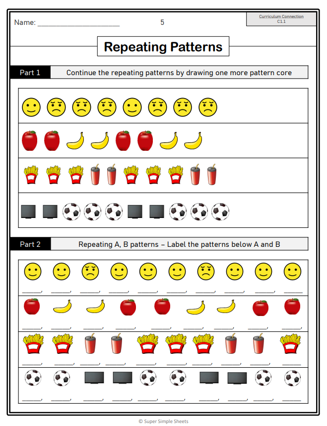 Grade 5 - Algebra - Patterns, Equations - Ontario Math - Lesson/Workbook Bundle