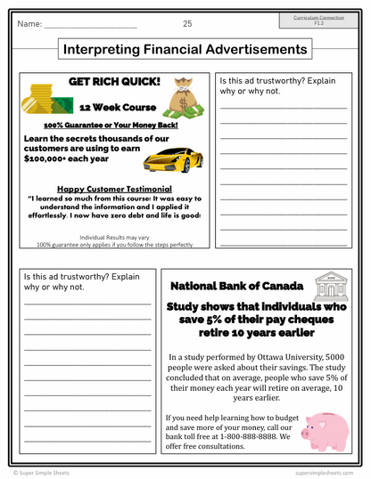 Grade 7 - Ontario Math - Full Year Bundle - New 2020 Curriculum