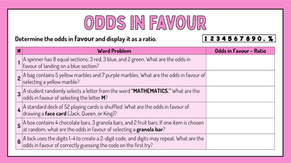 Grade 8 - Data Literacy and Probability - Ontario Math - Lesson/Workbook Bundle