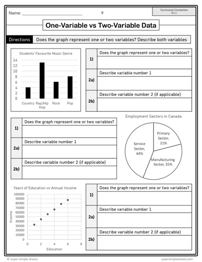 Grade 8 - Data Literacy and Probability - Ontario Math - Lesson/Workbook Bundle