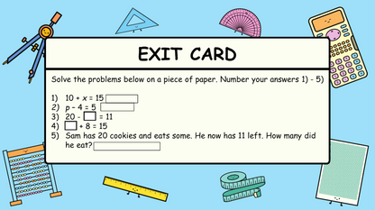 Grade 1 - Patterning and Equations Unit - BC Math - Lesson/Workbook Bundle