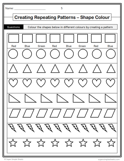 Grade 1 - Patterning and Equations Unit - BC Math - Lesson/Workbook Bundle