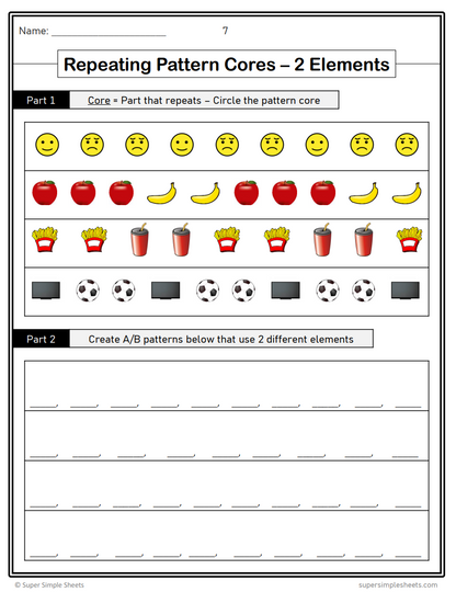 Grade 2 - Patterning and Equations Unit - BC Math - Lesson/Workbook Bundle
