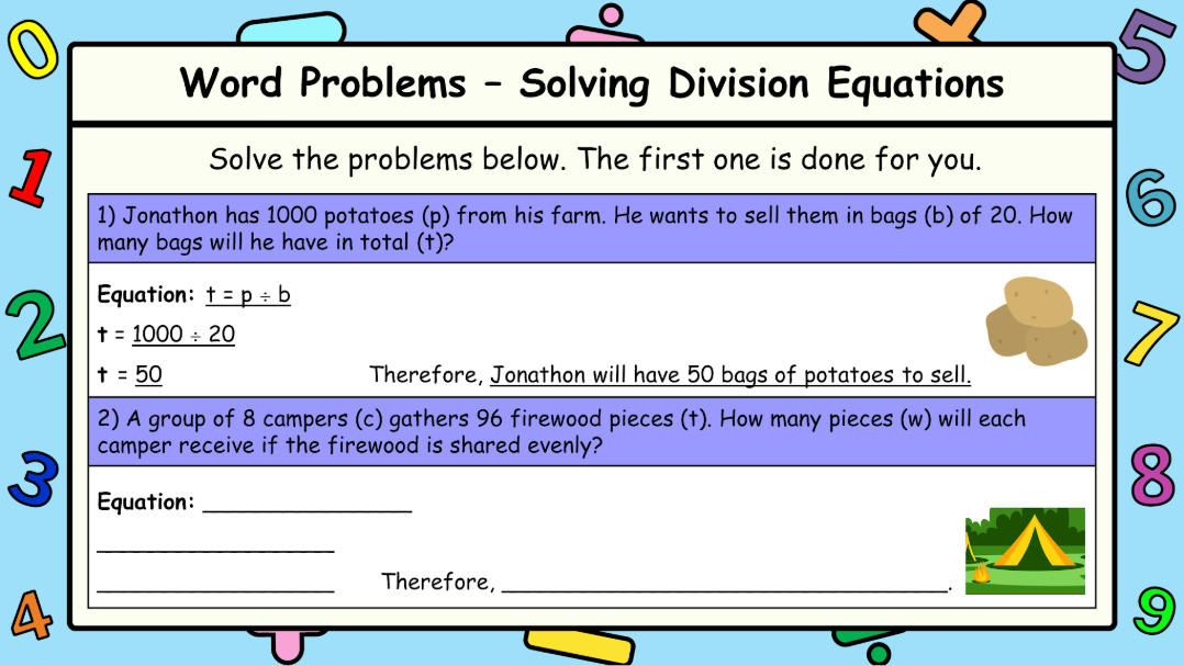 Grade 6 - Patterning and Equations Unit - BC Math - Lesson/Workbook Bundle