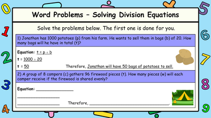 Grade 6 - Patterning and Equations Unit - BC Math - Lesson/Workbook Bundle