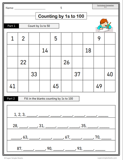 Grade 1 - Number Unit - Manitoba Math - Lesson/Workbook Bundle