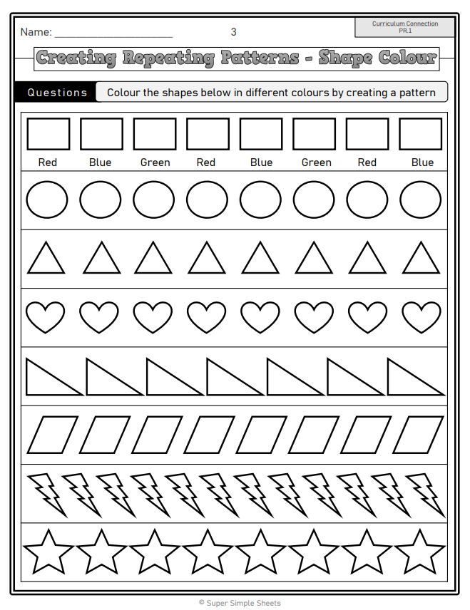 Grade 1 - Patterns and Relations - Manitoba Math - Lesson/Workbook Bundle