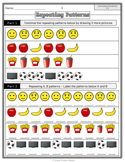 Grade 2 - Patterns and Relations - Manitoba Math - Lesson/Workbook Bundle