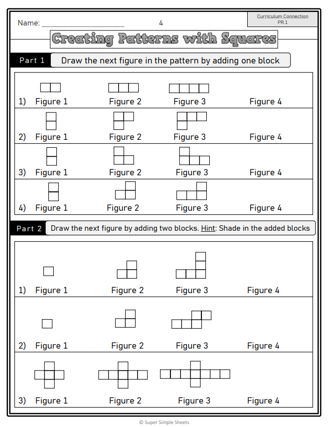 Grade 4 - Patterns and Relations - Manitoba Math - Lesson/Workbook Bundle