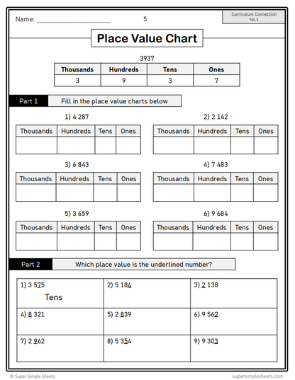 Grade 4 - Number Unit - Saskatchewan Math - Lesson/Workbook Bundle