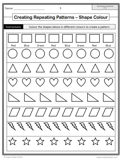 Grade 1 - Patterns and Relations - Saskatchewan Math - Lesson/Workbook Bundle
