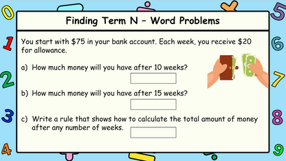 Grade 8 - Patterns and Relations - Saskatchewan Math - Lesson/Workbook Bundle