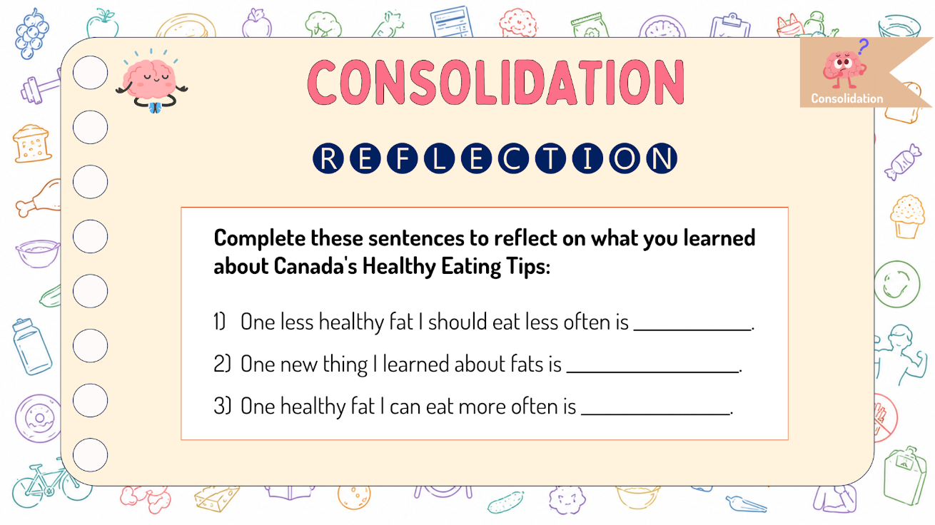 Grade 5 - Healthy Eating - Ontario Health - Lessons/Workbook Bundle