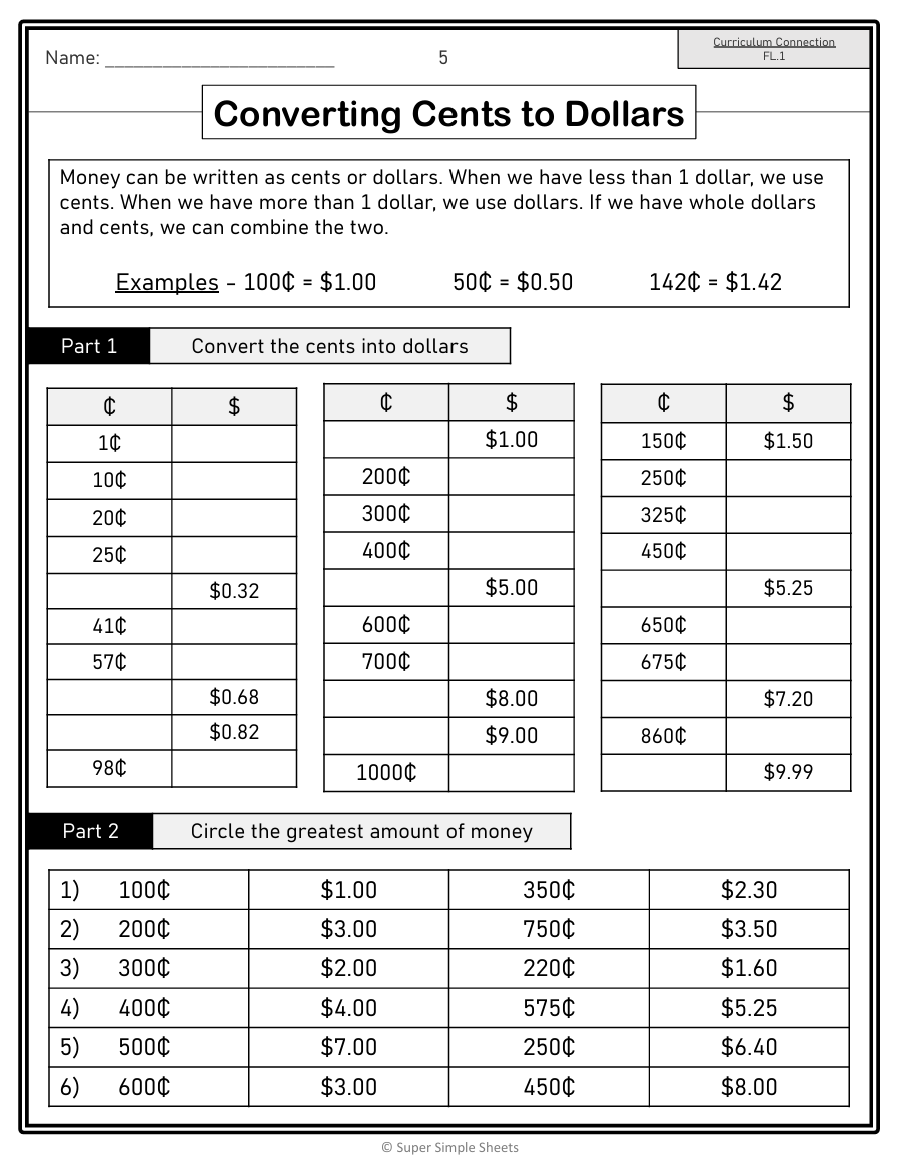 Grade 6 - Financial Literacy Unit - BC Math - Lesson/Workbook Bundle