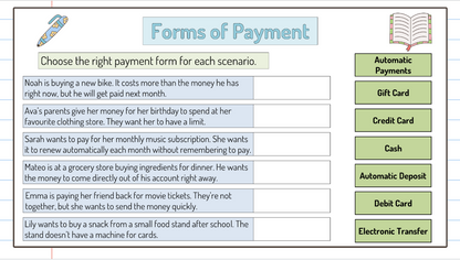 Grade 6 - Financial Literacy Unit - BC Math - Lesson/Workbook Bundle