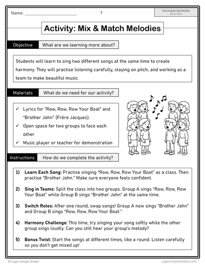 Grade 3 - Ontario The Arts Curriculum - FULL YEAR BUNDLE