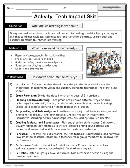 Ontario Arts Curriculum Grade 8 - Drama - Full Year Unit