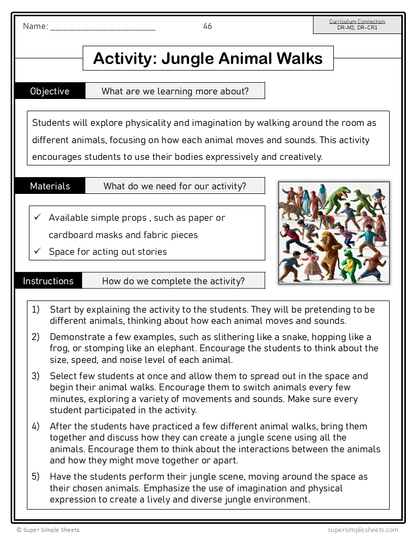 Manitoba Dramatic Arts Curriculum - Grade 1 - Drama unit