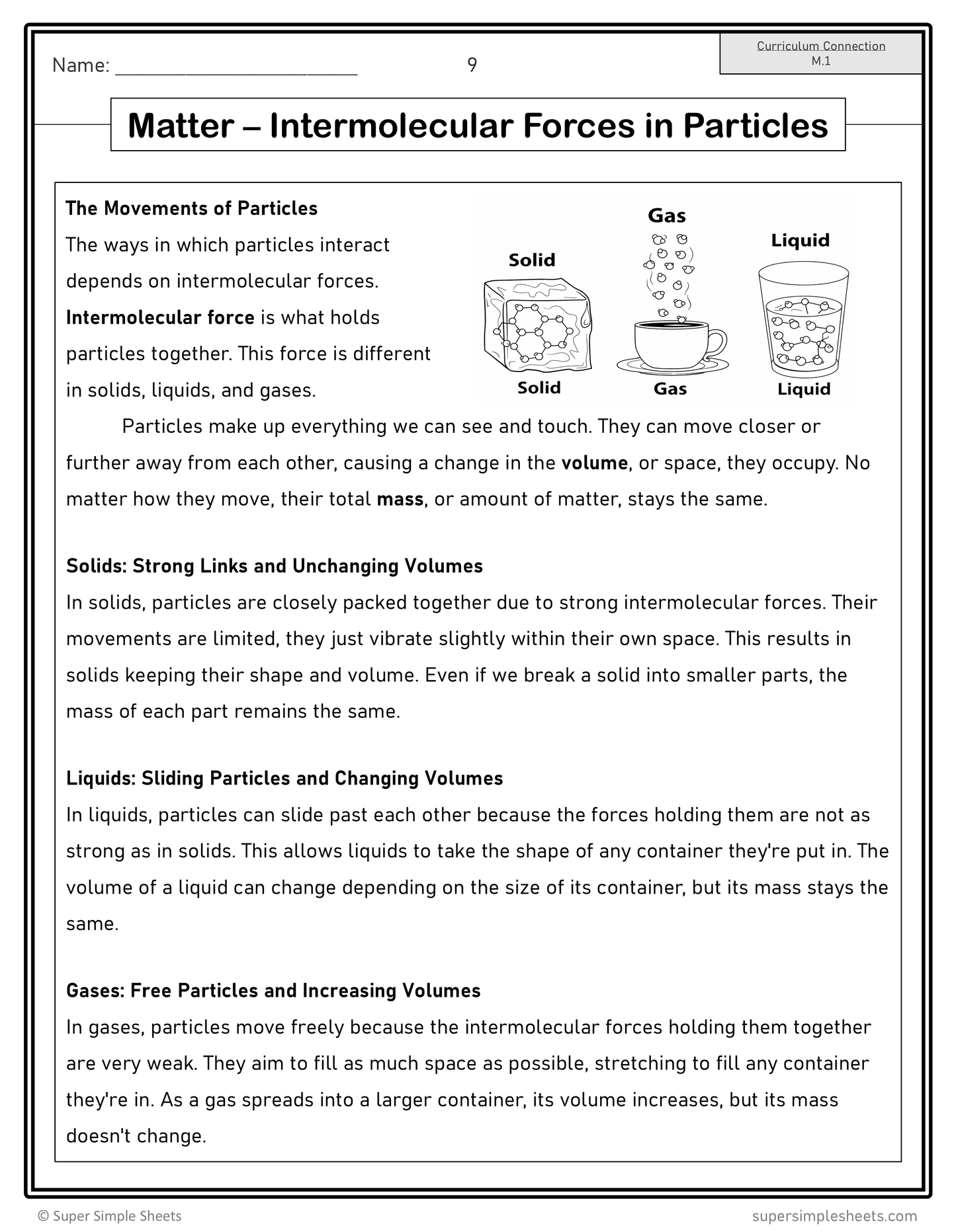 Grade 6 - Matter Unit - Alberta Science - Lesson/Workbook Bundle