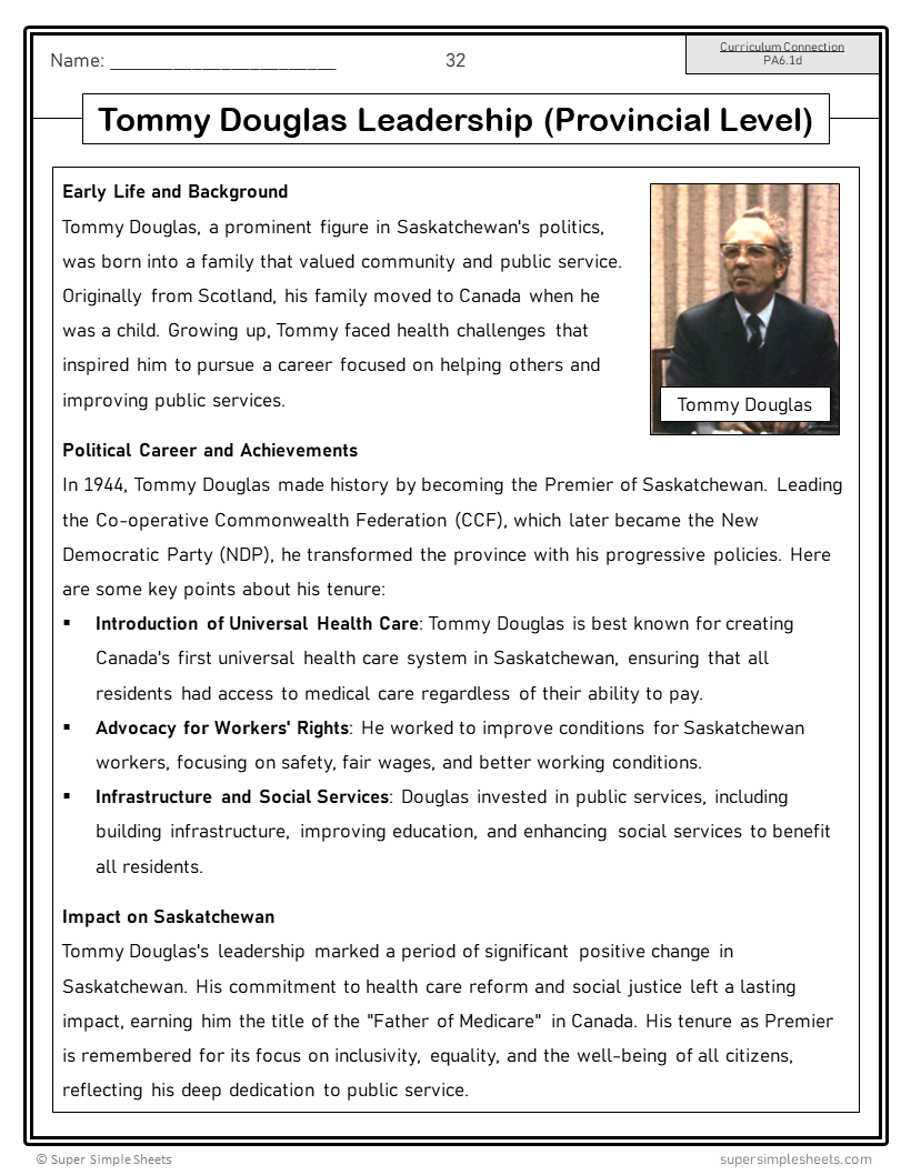 Saskatchewan - Grade 6 - Social Studies - FULL YEAR BUNDLE
