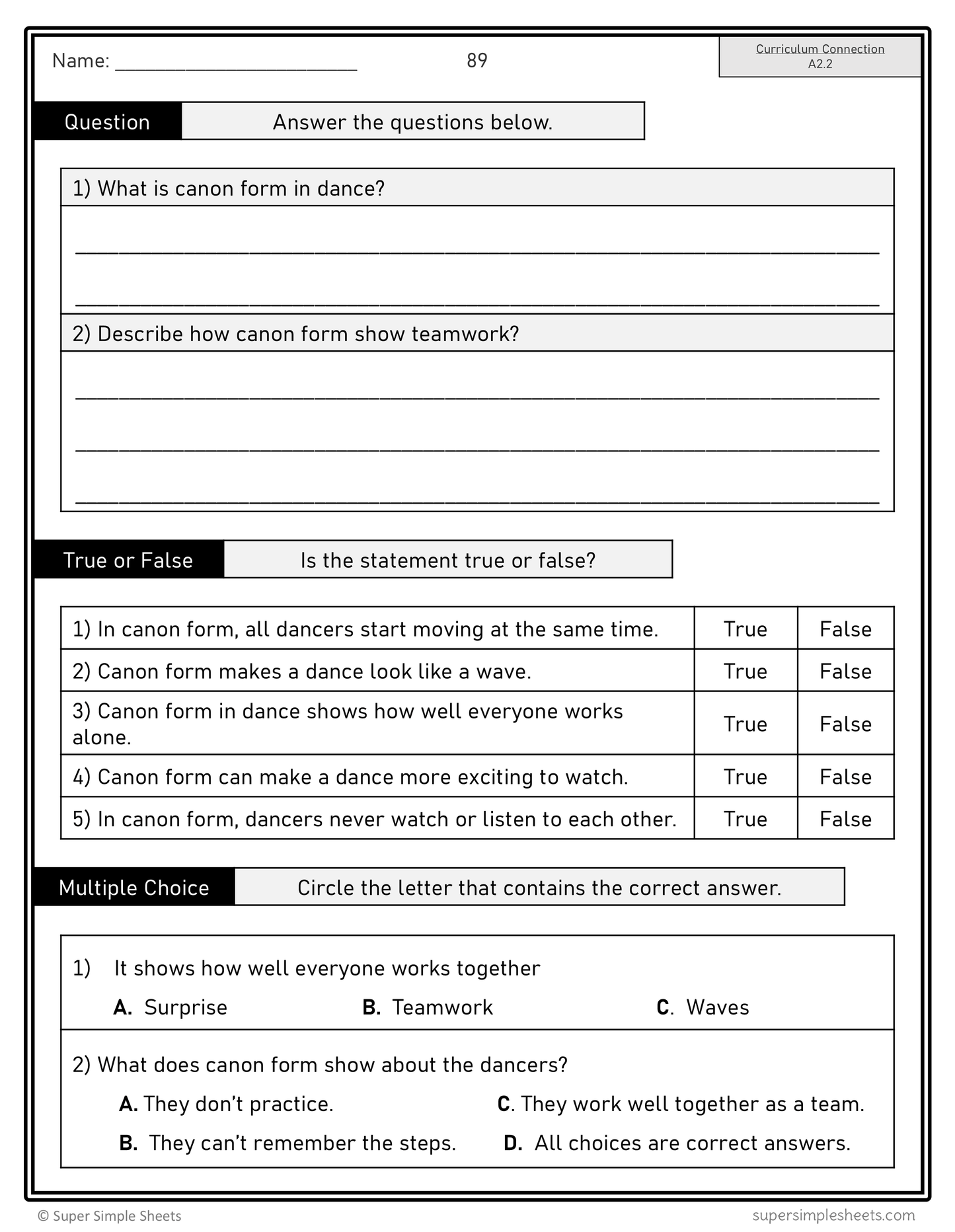 Grade 3 - Ontario The Arts Curriculum - FULL YEAR BUNDLE