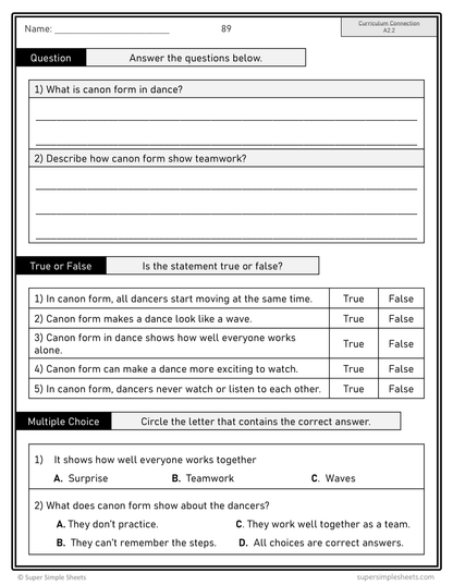 Grade 3 - Ontario The Arts Curriculum - FULL YEAR BUNDLE