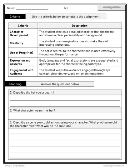 Ontario Arts Curriculum Grade 4 - Drama - Full Year Unit