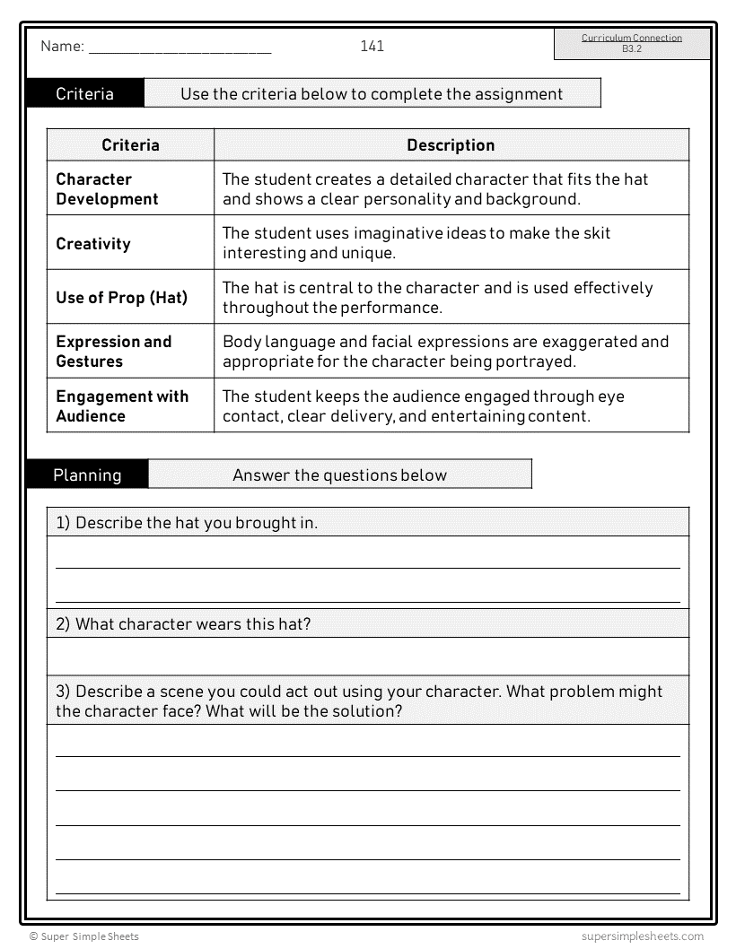 Ontario arts curriculum grade 4 drama full year unit super simple