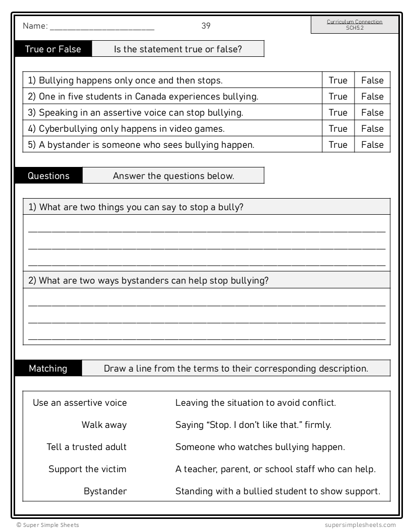 BC Health Curriculum - Grade 5 - FULL YEAR BUNDLE