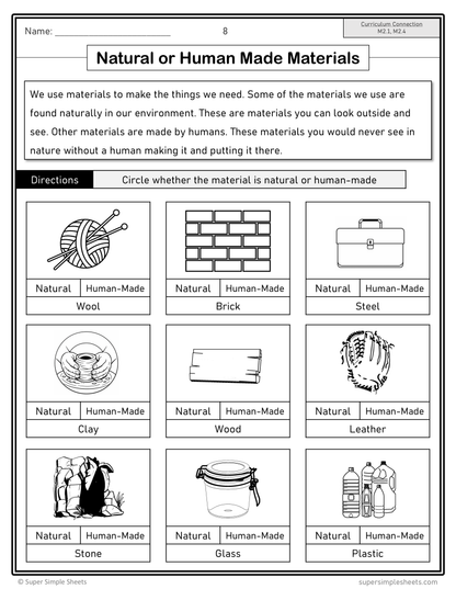 Grade 2 - Matter Unit - Alberta Science - Lesson/Workbook Bundle
