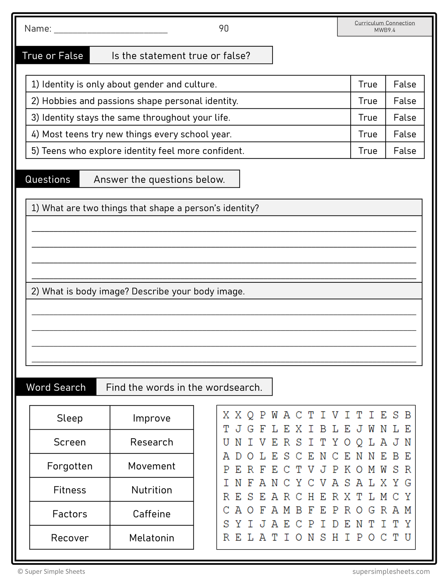 Grade 9 - BC Health Curriculum - FULL YEAR BUNDLE