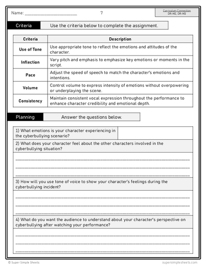 Manitoba Dramatic Arts Curriculum - Grade 8 - Drama unit