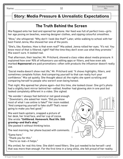 Grade 8 - Personal Health Unit - Alberta Health - Lessons/Workbook Bundle