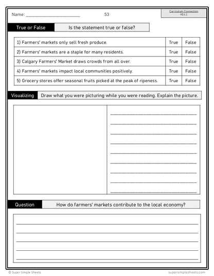 Healthy Eating - Grade 6 - Alberta Health and Wellness - Lessons/Workbook Bundle