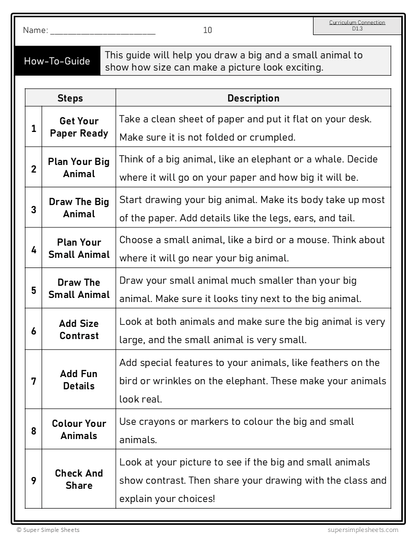 Ontario Arts Curriculum Grade 1 - Visual Arts