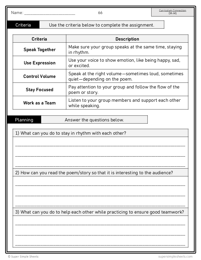 Manitoba Dramatic Arts Curriculum - Grade 3 - Drama unit