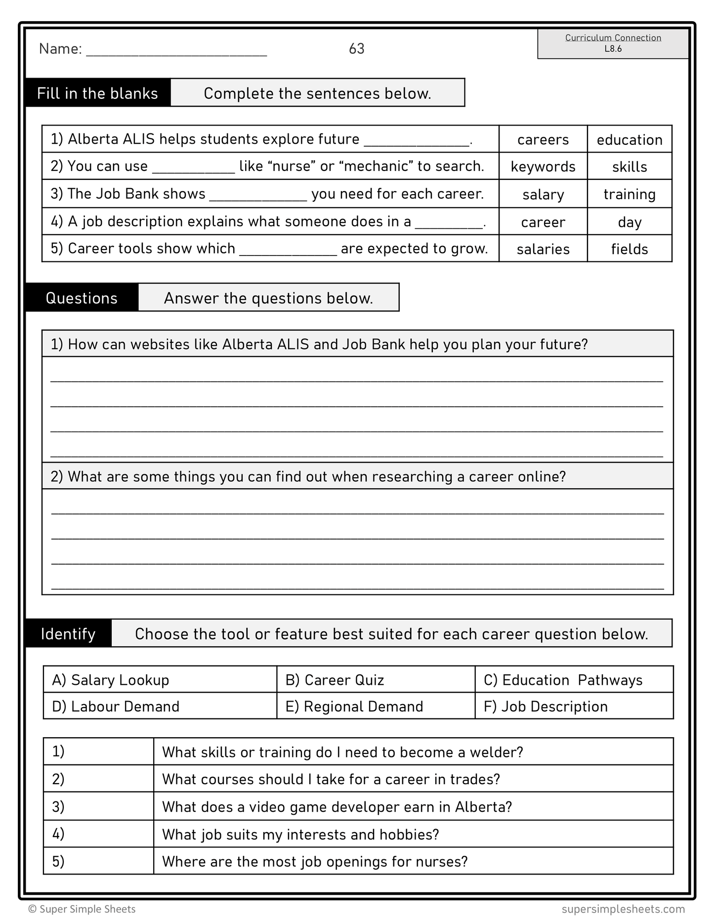 Grade 8 - Alberta Health and Wellness - Lessons/Workbook Mega Bundle