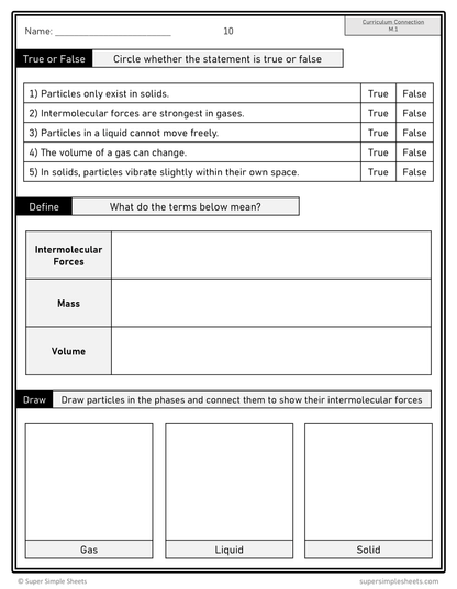 Grade 6 - Matter Unit - Alberta Science - Lesson/Workbook Bundle