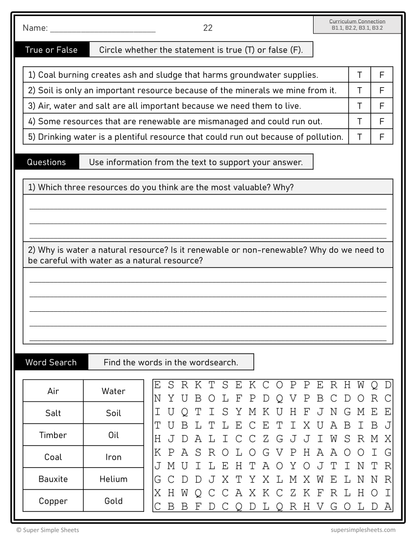Grade 7 - Natural Resources Around the World - Ontario Geography - Bundle