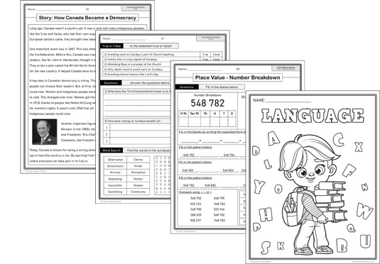 Super Simple Sheets – Canadian Curriculum Worksheets & Workbooks