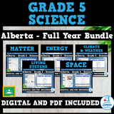 Science - Alberta Grade 5 - FULL YEAR BUNDLE