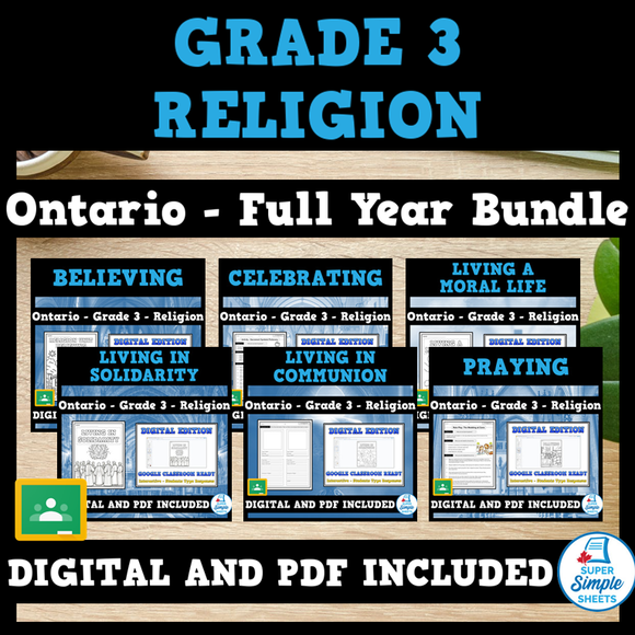 Ontario Catholic Religion - Grade 3 Full Year Bundle